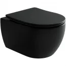 Унитаз подвесной Ceramica Nova Play CN3001MB безободковый, с сиденьем микролифт, черный матовый
