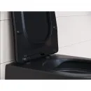 Унитаз подвесной Ceramica Nova Play CN3001MB безободковый, с сиденьем микролифт, черный матовый