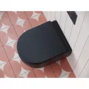 Унитаз подвесной Ceramica Nova Play CN3001MB безободковый, с сиденьем микролифт, черный матовый