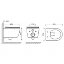Унитаз подвесной Ceramica Nova Play CN3001MB безободковый, с сиденьем микролифт, черный матовый