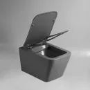 Унитаз подвесной Vincea Q-Line VT1-12MA безободковый, с сиденьем микролифт, антрацит матовый