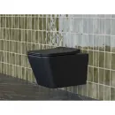 Унитаз подвесной Ceramica Nova Metric CN3007MB безободковый, с сиденьем микролифт, черный матовый
