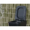 Унитаз подвесной Ceramica Nova Metric CN3007MB безободковый, с сиденьем микролифт, черный матовый