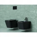 Унитаз подвесной Ceramica Nova Metric CN3007MB безободковый, с сиденьем микролифт, черный матовый