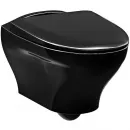 Унитаз подвесной Gustavsberg Estetic C+ GB1183300S0030 безободковый, с сиденьем микролифт, черный глянец