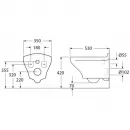 Унитаз подвесной Gustavsberg Estetic C+ GB1183300S0030 безободковый, с сиденьем микролифт, черный глянец