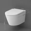 Электронный унитаз-биде подвесной Am.Pm Inspire CCC501700SC безободковый, с сиденьем микролифт, белый