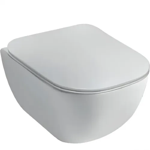 Унитаз подвесной Plumberia Selection IXO XO5000BL безободковый, белый глянец