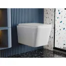 Унитаз подвесной Abber Rechteck AC1201T безободковый, торнадо, с сиденьем микролифт, белый