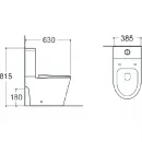 Унитаз-компакт Aquatek Вега AQ2904T-00 безободковый, торнадо, с сиденьем микролифт, белый