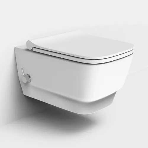 Унитаз подвесной Boheme Bello 971-2-MW безободковый, с функцией биде, белый матовый