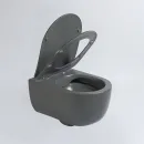 Унитаз подвесной Vincea Evo VT1-34SMA безободковый, с сиденьем микролифт, антрацит матовый