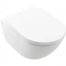Унитаз подвесной Villeroy & Boch Subway 3.0 4670TS01 безободковый, торнадо, с сиденьем микролифт, альпийский белый
