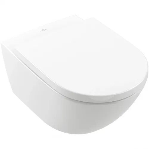 Унитаз подвесной Villeroy & Boch Subway 3.0 4670TS01 безободковый, торнадо, с сиденьем микролифт, альпийский белый