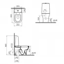 Унитаз-компакт Vitra Zentrum 9012B003-7200 с сиденьем микролифт, белый