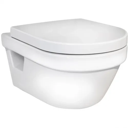 Унитаз подвесной Gustavsberg Hygienic Flush 5G84HR01 безободковый, с сиденьем микролифт, белый