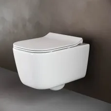 Унитаз подвесной Ceramica Nova New Day CN3005 безободковый, с сиденьем микролифт, белый