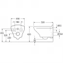 Унитаз подвесной Gustavsberg Estetic C+ GB1183300R1030 безободковый, с сиденьем микролифт, белый