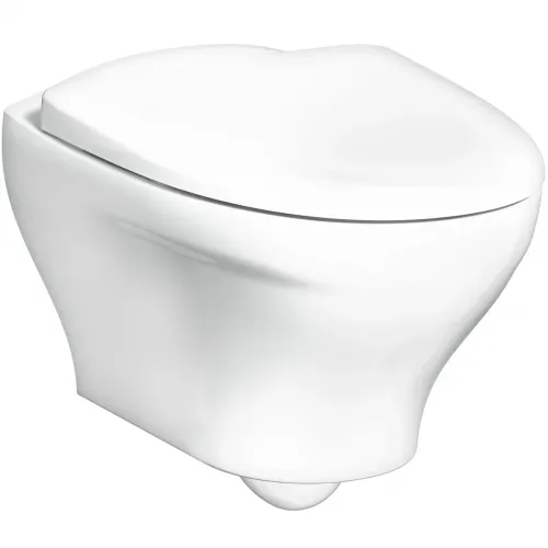 Унитаз подвесной Gustavsberg Estetic C+ GB1183300R1030 безободковый, с сиденьем микролифт, белый