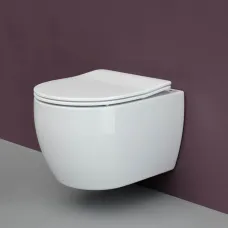 Унитаз подвесной Ceramica Nova Play CN3001 безободковый, с сиденьем микролифт, белый
