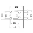 Унитаз подвесной Duravit ME by Starck 2529090000 безободковый, альпийский белый