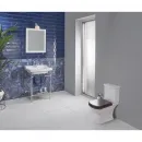 Унитаз-компакт Vitra Serenada 9722B003-7204 с деревянным сиденьем, белый