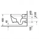 Унитаз подвесной Duravit ME by Starck 45290900A1 безободковый, с сиденьем микролифт, альпийский белый
