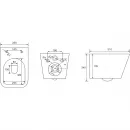 Унитаз подвесной Aquatek Либра AQ1505T-00 безободковый, торнадо, с сиденьем микролифт, белый