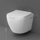 Унитаз подвесной Am.Pm Like AquaSpin C801900SC безободковый, торнадо, с сиденьем микролифт, белый