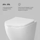 Унитаз подвесной Am.Pm Like AquaSpin C801900SC безободковый, торнадо, с сиденьем микролифт, белый