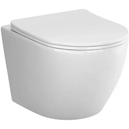 Унитаз подвесной Am.Pm Like AquaSpin C801900SC безободковый, торнадо, с сиденьем микролифт, белый