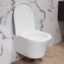 Унитаз подвесной Damixa Skyline DX35C1700SC безободковый, с сиденьем микролифт, белый