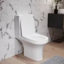 Унитаз-компакт Damixa Skyline DX35C8600SC безободковый, с сиденьем микролифт, белый