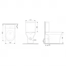 Унитаз-компакт Damixa Skyline DX35C8600SC безободковый, с сиденьем микролифт, белый