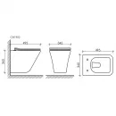 Унитаз подвесной Ceramica Nova Mono CN1902 безободковый, с сиденьем микролифт, белый