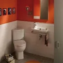Унитаз-компакт Jacob Delafon Odeon Up 18557К-00 + E4741-00 + E70011-00 угловой, с сиденьем микролифт, белый