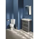 Унитаз-компакт Jacob Delafon Odeon Up 18557К-00 + E4741-00 + E70011-00 угловой, с сиденьем микролифт, белый