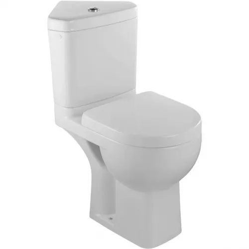 Унитаз-компакт Jacob Delafon Odeon Up 18557К-00 + E4741-00 + E70011-00 угловой, с сиденьем микролифт, белый