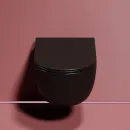 Унитаз подвесной Ceramica Nova Modena CN6063MB безободковый, с сиденьем микролифт, черный матовый