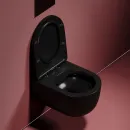 Унитаз подвесной Ceramica Nova Modena CN6063MB безободковый, с сиденьем микролифт, черный матовый