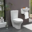 Унитаз-компакт Jacob Delafon Presquile 19077-00 + E1425-00 с сиденьем микролифт, белый
