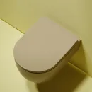 Унитаз подвесной Ceramica Nova Modena CN6063MC безободковый, с сиденьем микролифт, капучино матовый