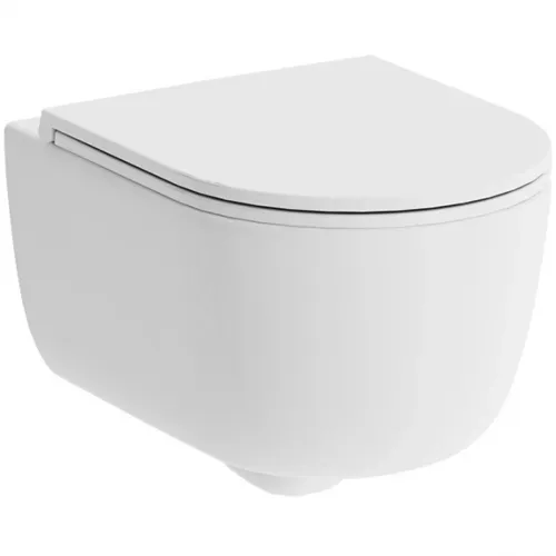 Унитаз подвесной Damixa Sirius DX86C1700SC безободковый, с сиденьем микролифт, белый