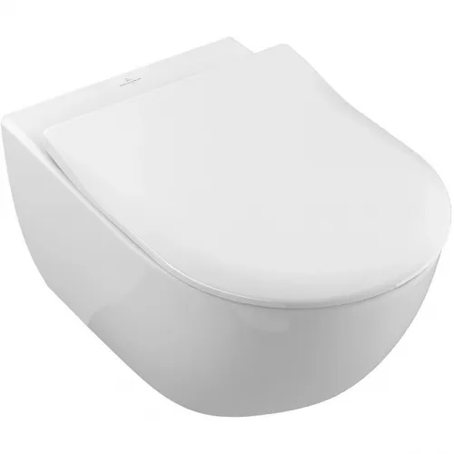 Унитаз подвесной Villeroy & Boch Subway 2.0 5614R2R1 безободковый, с сиденьем микролифт, альпийский белый