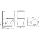 Чаша напольного безободкового унитаза с сиденьем микролифт Ceramica Nova Metropol CN4001-BMB