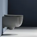 Унитаз подвесной Ceramica Nova Modena CN6063MH безободковый, с сиденьем микролифт, антрацит матовый