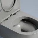 Унитаз подвесной Ceramica Nova Modena CN6063MH безободковый, с сиденьем микролифт, антрацит матовый