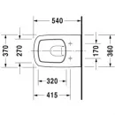 Унитаз подвесной Duravit DuraStyle 45520900A1 с сиденьем микролифт, альпийский белый