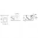 Унитаз подвесной Villeroy & Boch Subway 660010R2 белый глянец