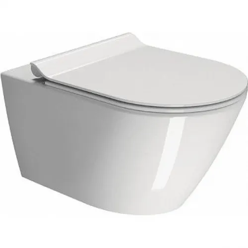 Унитаз подвесной GSI Kube X 941511 безободковый, торнадо, белый глянец